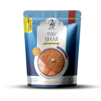 Ready to eat pav bhaji meal with rich spicy vegetable blend